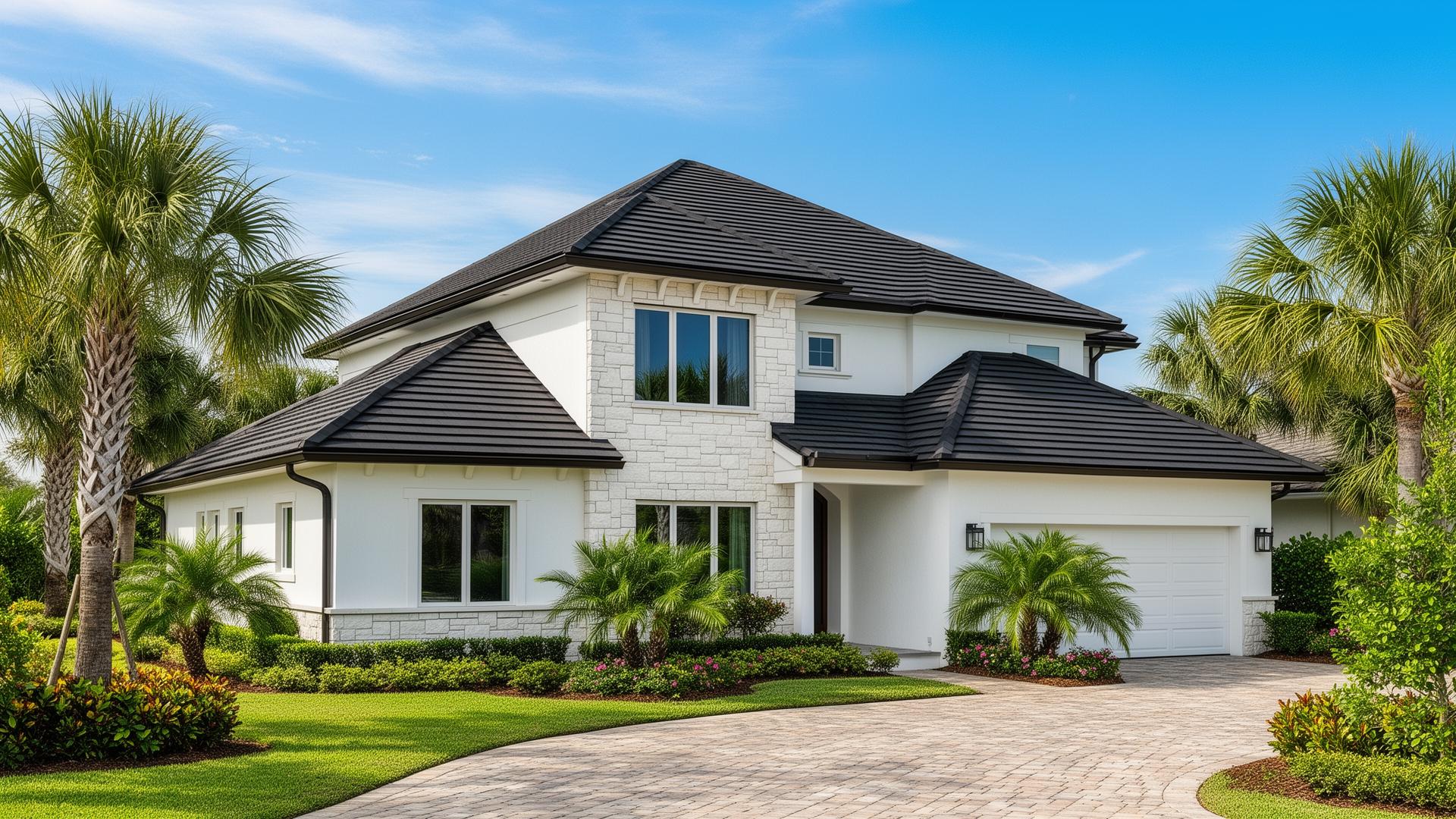 Same Florida home with a brand new pristine roof